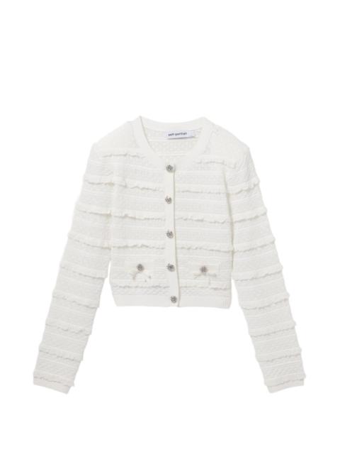 self-portrait tweed cardigan