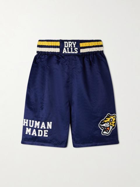 Human Made Straight-Leg Logo-Embroidered Cotton-Blend Shorts