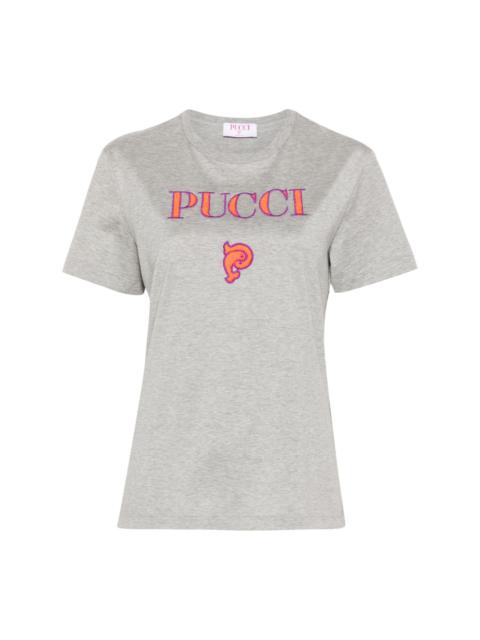 logo-embroidered cotton t-shirt