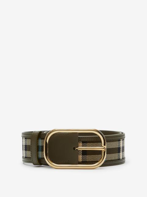 Burberry Check and Leather Belt