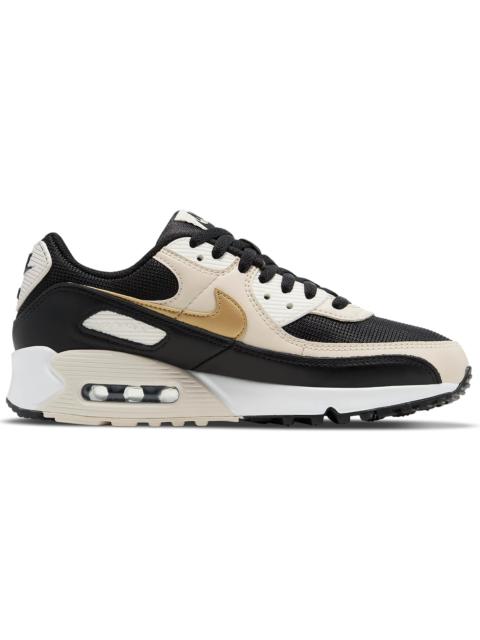 Nike Air Max 90 Black Metallic Gold Summit White (W)