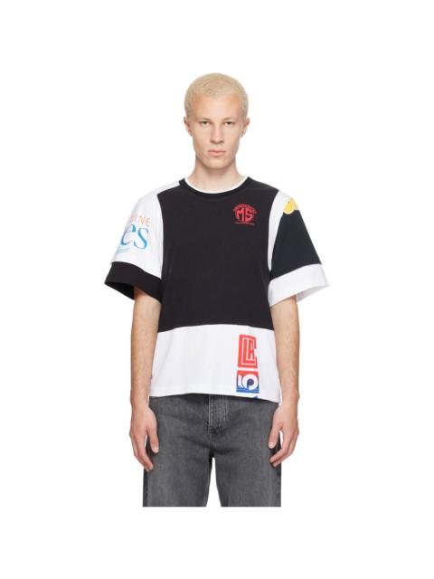 Marine Serre Black & White Regenerated Graphic Jersey Layered T-shirt