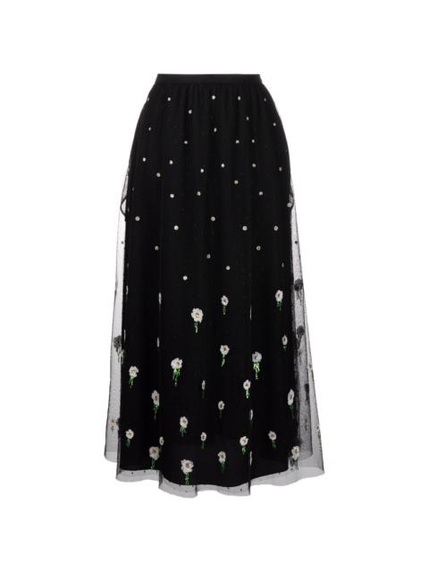 REDValentino embroidered-design high-waisted skirt