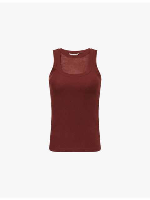 ME+EM Double Layer Slim-Fit Knitted Vest Top