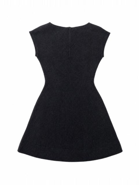 The Kooples BLACK CROPPED KNIT DRESS