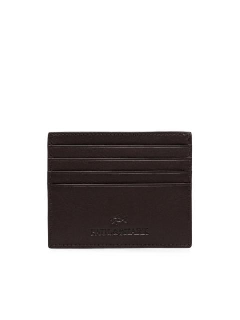 Paul & Shark logo-debossed leather card holder