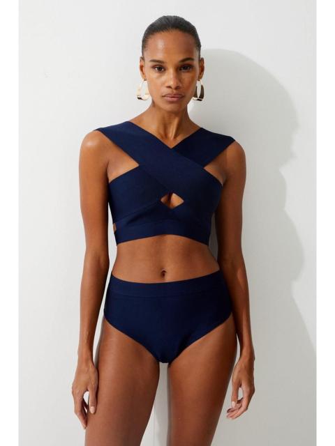 KAREN MILLEN High Waisted Bandage Bikini Bottoms