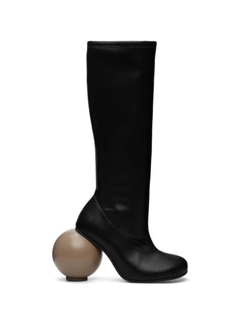 YUME YUME Black & Beige Ball Tall Boots
