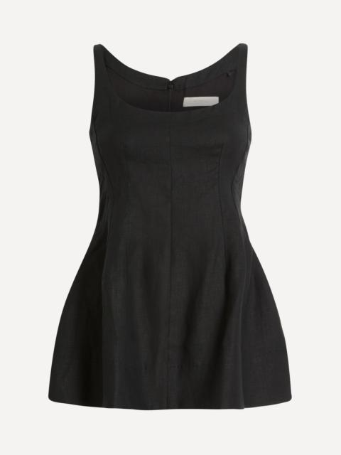 FAITHFULL Syna Black Linen Top