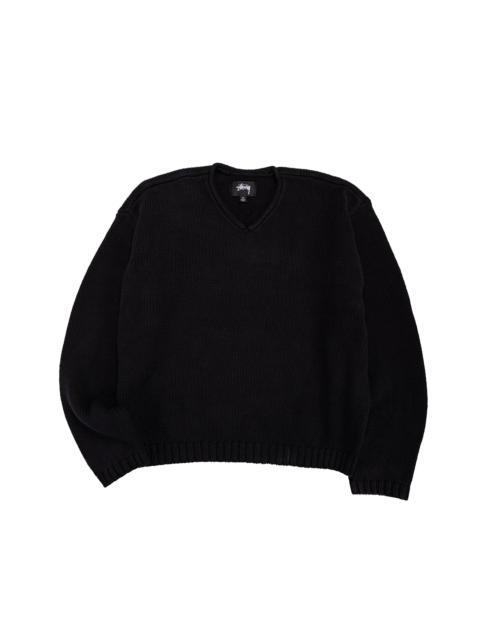 Stüssy Stüssy Roll V Neck Sweater Black