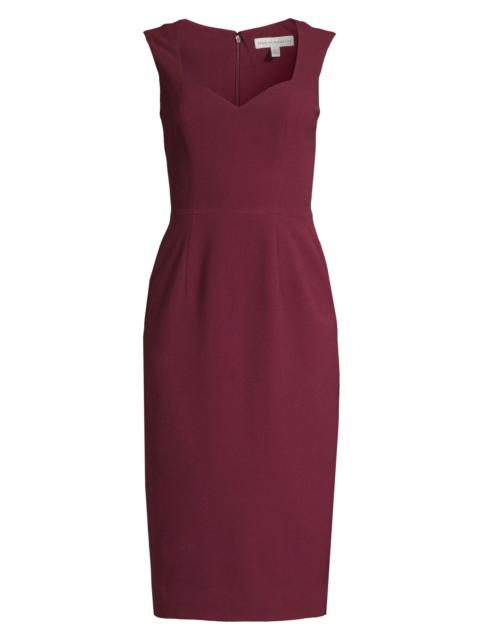 Dress The Population Women's Elle Sheath Dress - Burgundy