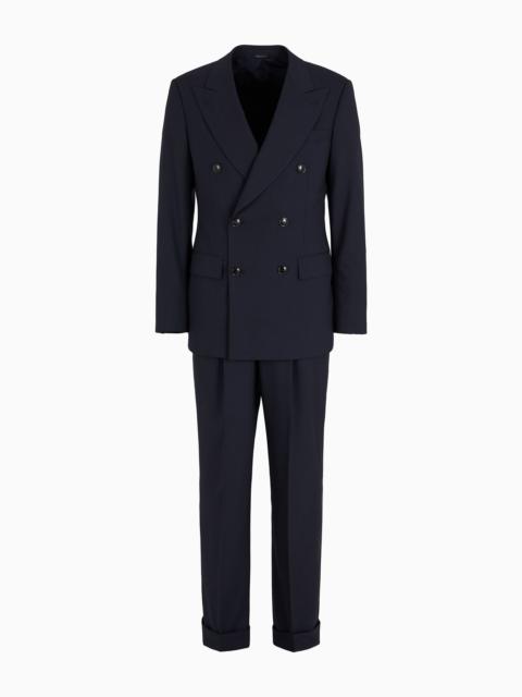 GIORGIO ARMANI Virgin wool and cashmere double-breasted Royal line suit