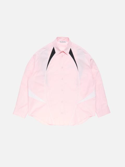 Acne Studios Embroidered logo button-up shirt - Baby pink