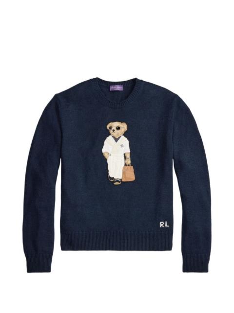 Ralph Lauren bear-appliqué crew-neck sweater