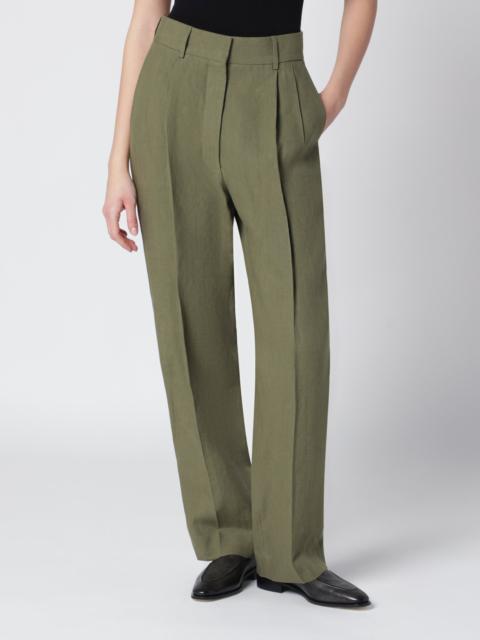 BLAZÉ MILANO Fox green trousers in linen