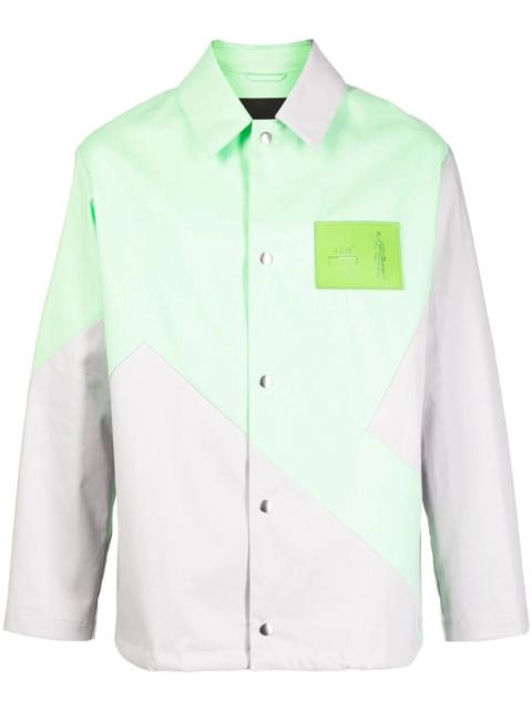 geometric panelled shirt