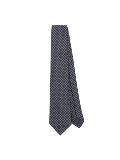 patterned-jacquard silk tie