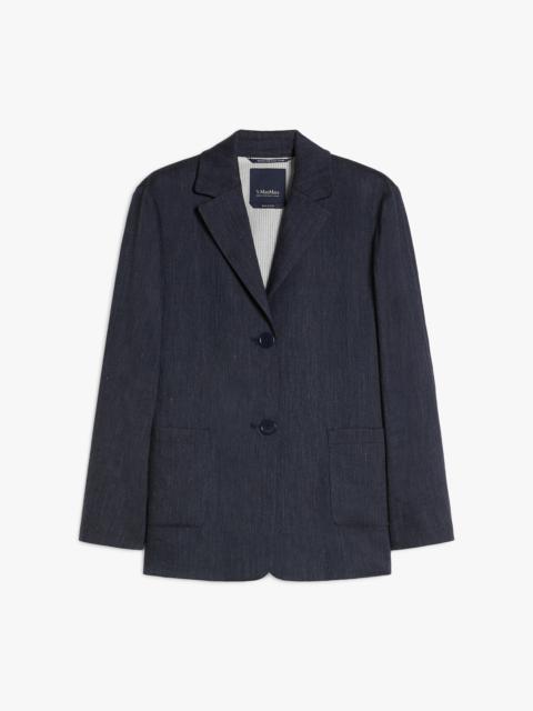 'S Max Mara DERNA Denim-effect, single-breasted jacket