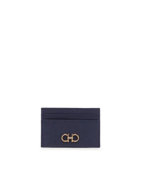 FERRAGAMO Gancini-buckle leather cardholder