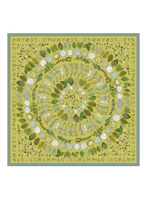 Longchamp Longchamp Herbarium Silk scarf 90 Kiwi Green - OTHER