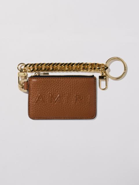 AMIRI PEBBLED LOGO CHAIN WALLET