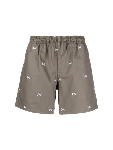 WTAPS Seagull 01 embroidered track shorts