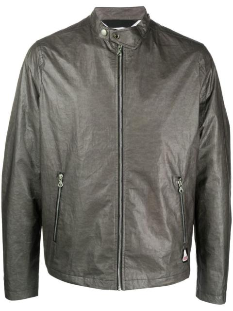 Diesel crinkle-effect zip-up jacket