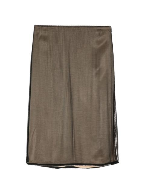 semi-sheer beaded skirt