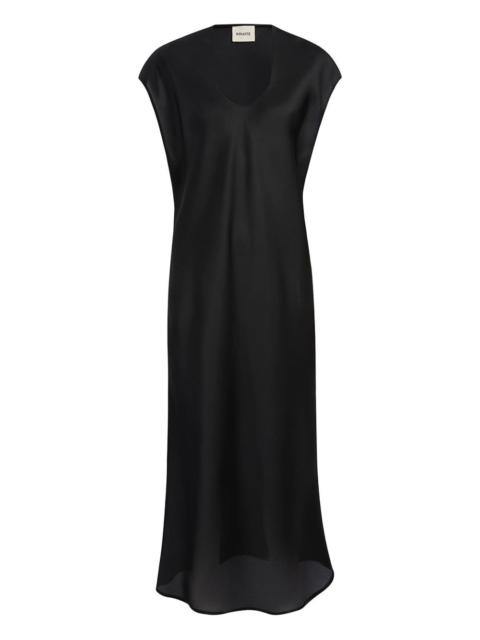 KHAITE scoop-neck midi dress