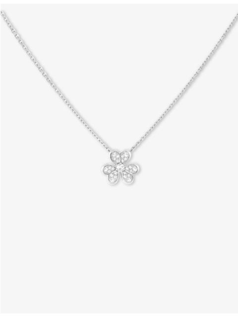 Van Cleef & Arpels Frivole Mini 18ct White-Gold And Diamond Necklace