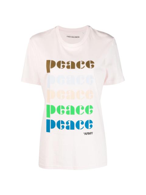 Yves Salomon peace-print organic-cotton T-shirt