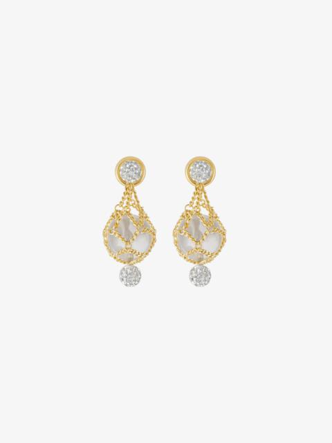 Givenchy PEARLING EARRINGS IN METAL WITH PEARLS AND CRYSTALS