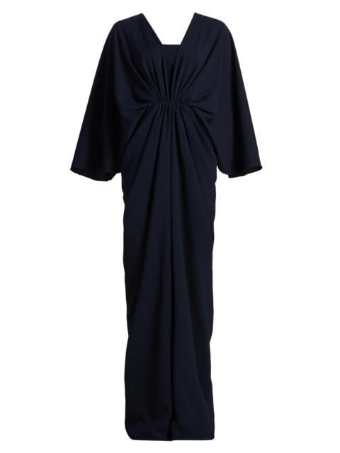 AMSALE Women's Draped Twist Jersey Gown - Navy