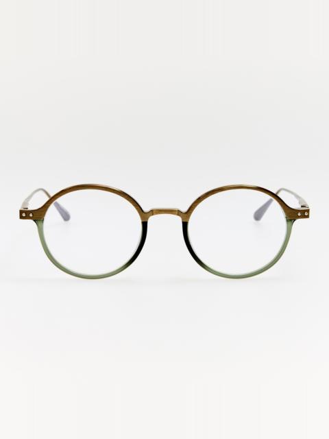 LINDA FARROW Kit Optical in Antique Gold and Green