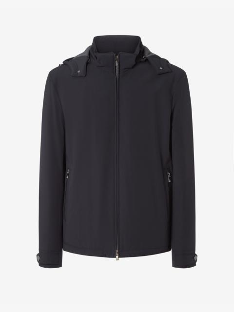 CORNELIANI Navy blue stretch technical fabric jacket