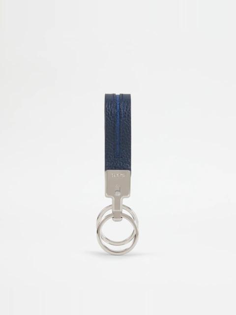Tod's KEYHOLDER IN LEATHER - BLUE