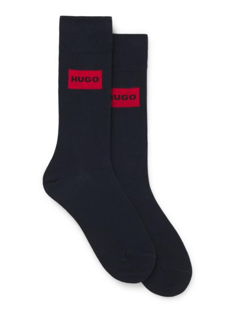HUGO TWO-PACK OF QUARTER-LENGTH SOCKS WITH REVERSE LOGO