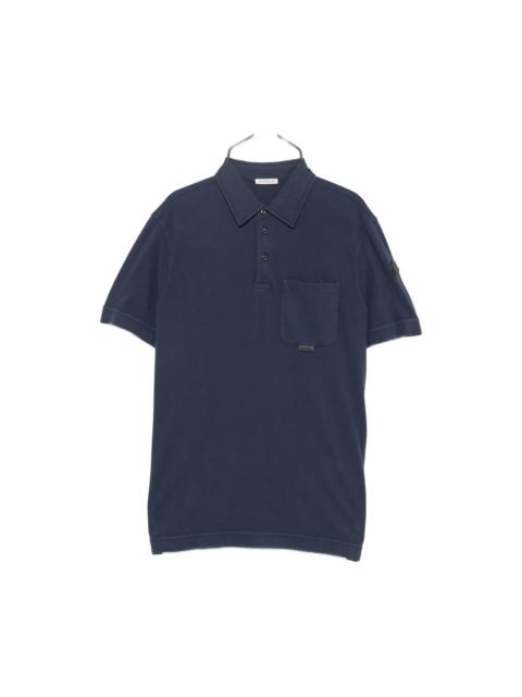 Moncler LEATHER LOGO COTTON POLO SHIRT