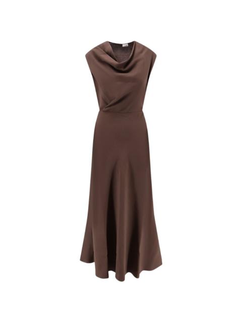 Brunello Cucinelli cowl-neck sleeveless dress