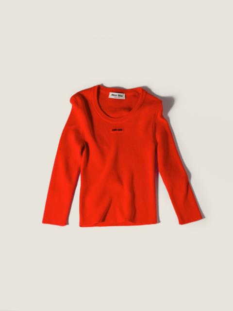 Miu Miu Cotton crew-neck sweater