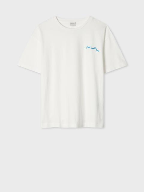 Paul Smith Women's Ecru 'Start Something New' T-Shirt