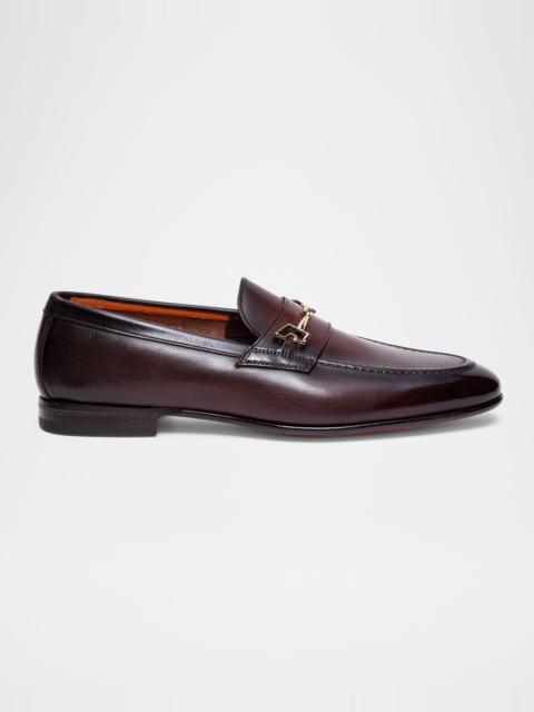 Santoni Men's Saddle Leather Bit Loafers