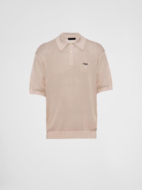 Prada Cotton-silk polo shirt