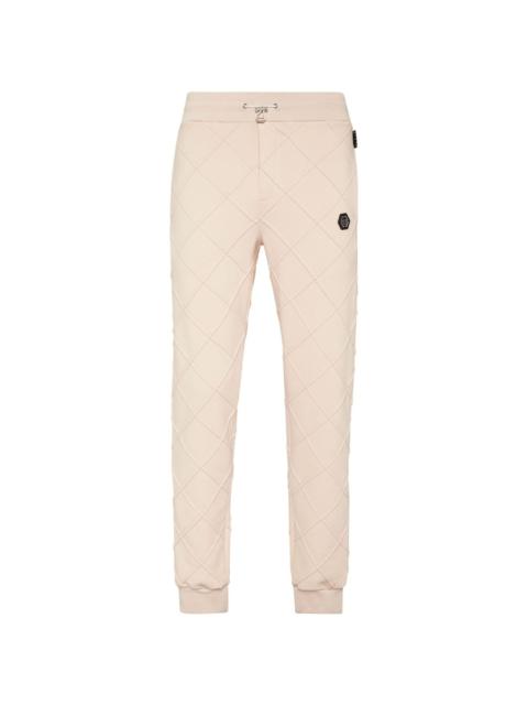 logo-appliquÃ© quilted track pants