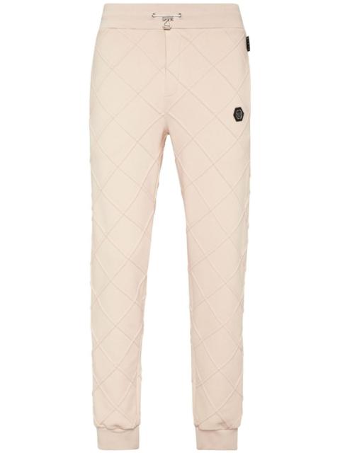 PHILIPP PLEIN logo-appliquÃ© quilted track pants