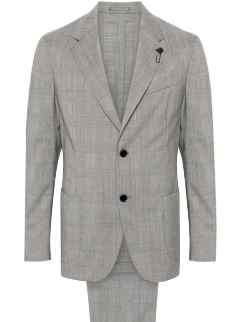 LARDINI Prince-of-Wales-check wool suit