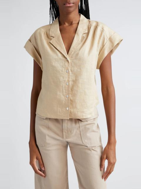 Kasa Linen Short Sleeve Button-Up Shirt
