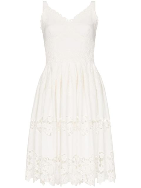 Dolce & Gabbana Floral embroidered cutout midi-dress