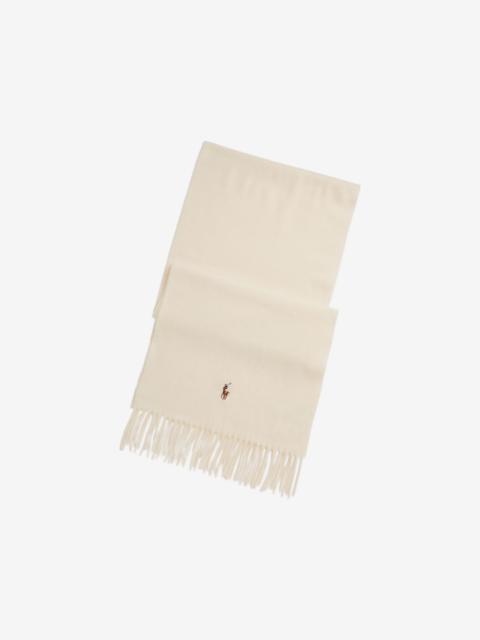Polo Ralph Lauren fringed embroidered scarf