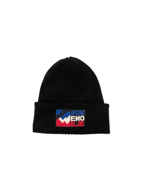Moncler Grenoble Grenoble Berretto Tricot Grenoble Logo-Patch Virgin-Wool Beanie "Black" MON08